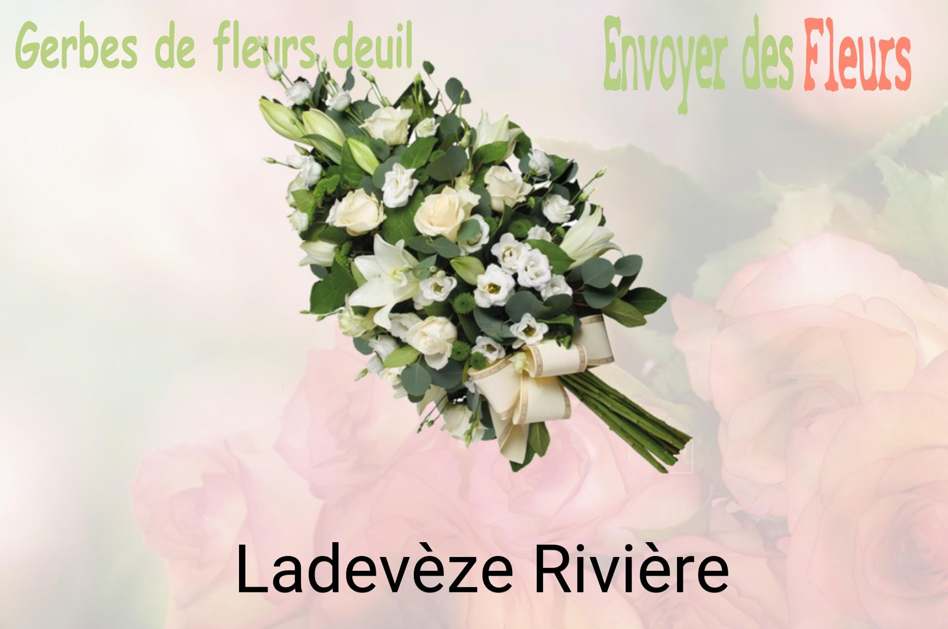 Gerbe de fleurs de deuil livrée à Ladevèze-Rivière